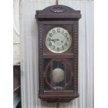 OAK CASED WALL CLOCK