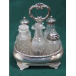 GEORGE IV HALLMARKED SILVER CRUET SET,