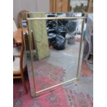 GILDED AND BEVELLED WALL MIRROR