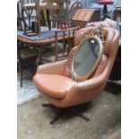 1970s STYLE SWIVEL ARMCHAIR