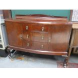 MAHOGANY BOW FRONTED SIDEBOARD