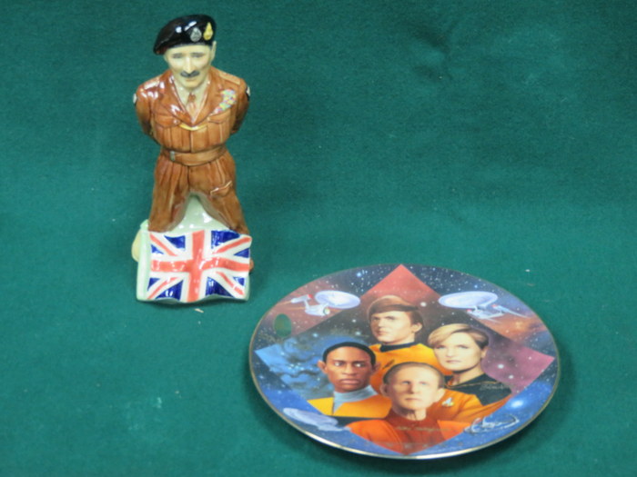 SET OF SEVEN START TREK THIRTY YEARS COLLECTORS PLATES AND COMMEMORATIVE FIELD MARSHALL TOBY JUG