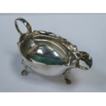 SMALL HALLMARKED SILVER SAUCE BOAT,