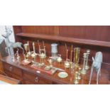 QUANTITY OF VARIOUS BRASSWARE INCLUDING TRENCH ART, MINER'S LAMP, ETC.