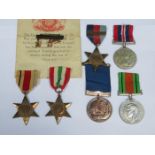 MIXED LOT OF WORLD WAR II MEDALS, ETC.