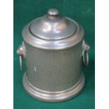 HAMMERED PEWTER BISCUIT BARREL