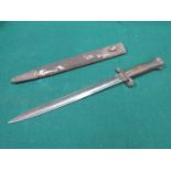 MILITARY WORLD WAR I BAYONET WITH SCABBARD STAMPED SANDERSON,