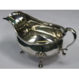 HALLMARKED SILVER SAUCE BOAT,