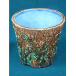 MINTONS MAJOLICA RELIEF DECORATED CERAMIC PLANTER, No 342,