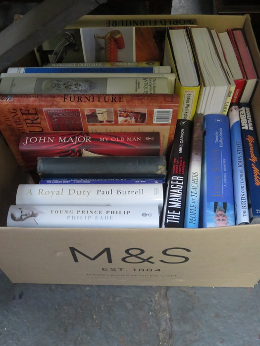 BOX CONTAINING VARIOUS HARDBACK VOLUMES