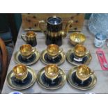 DEVENPORT GILDED FIFTEEN PIECE COFFEE SET