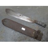 VINTAGE KNIFE WITH SCABBARD,