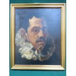 FRAMED OIL ON BOARD PORTRAIT OF A GENT, UNSIGNED,