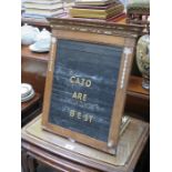 VINTAGE NOTICE BOARD AND LETTER