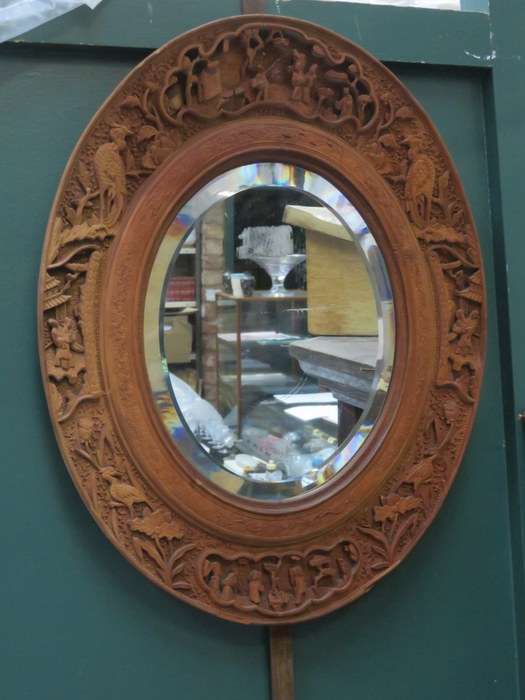 CARVED ORIENTAL STYLE MIRROR