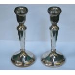 PAIR OF HALLMARKED SILVER CANDLESTICKS,