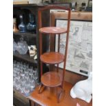 MAHOGANY THREE TIER CAKE STAND