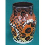 SALLY TUFFIN, LIMITED EDITION GLAZED CERAMIC OCELOT VASE, MADE FOR DENNIS CHINAWORKS.