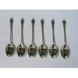 SET OF SIX HALLMARKED SILVER COFFEE SPOONS