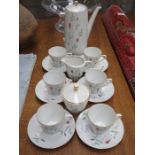 FLORAL DECORATED COFFEE SET