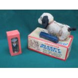 BOXED CRAGSTAN SLEEPY POODLE MECHANICAL VINTAGE DOG PLUS BOXED DIDDYMAN TOY