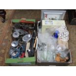 TWO BOXED OF SUNDRIES INCLUDING STAINLESS STEEL, ETC.