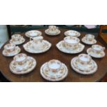 PARCEL OF VICTORIAN FLORAL AND GILDED TEAWARE,