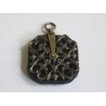 HALLMARKED SILVER PIERCEWORK DECORATED PENDANT,