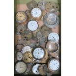 PARCEL OF POCKET WATCH PARTS AND ACCESSORIES