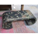 BLACK LACQUERED ORIENTAL STYLE COFFEE TABLE