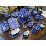 PARCEL OF BURLEIGH CALICO BLUE FLORAL DINNERWARE,