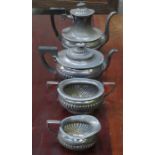 SILVER PLATED FOUR PIECE TEA SET