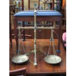 SET OF BRASS WEIGHING SCALES BY VANDOME & CO,