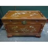 MOTHER OF PEARL DECORATED ORIENTAL CAMPHOR CHEST