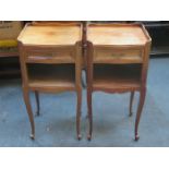 PAIR OF REPRODUCTION SINGLE DRAWER BEDSIDE CABINETS