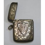 HALLMARKED SILVER VESTA CASE,