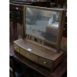 VICTORIAN MAHOGANY THREE DRAWER DRESSING MIRROR