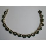 950 MEXICAN NECKLACE SET WITH GREEN STONES