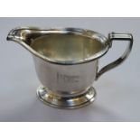 CUNARD WHITE STAR LINE FIRST CLASS (?) SILVER PLATED MILK JUG WITH ENGRAVED WHITE STAR LINE MOTIF,