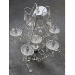 VINTAGE CHANDELIER WITH GLASS DROPLETS