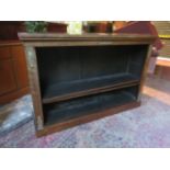 ANTIQUE ROSEWOOD OPEN BOOKSHELVES WITH ORMOLU MOUNTED DECORATION