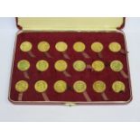 CASED SET OF EIGHTEEN GOLD VICTORIAN FULL SOVEREIGNS