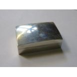 HALLMARKED SILVER RECTANGULAR PILL BOX WITH COVER,