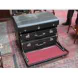 VINTAGE BREXTON CASE CONTAINING THREE TRAVEL CASES