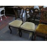 PAIR OF MAHOGANY PIERCEWORK CHAIRS