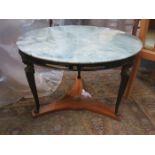 EGYPTIAN STYLE MABLE TOPPED CIRCULAR COFFEE TABLE