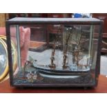 EBONISED CASED SHIPS DIORAMA