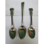 PAIR OF VICTORIAN HALLMARKED SILVER SPOON AND ONE GEORGIAN HALLMARKED SILVER SPOON