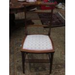 SINGLE MAHOGANY INLAID BEDROOM CHAIR