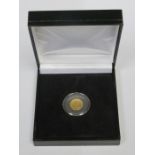CASED GOLD PROOF 2008 ST GEORGE AND THE DRAGON ONE CROWN COIN